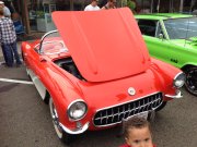 Red and White 1957 Chevrolet Corvette